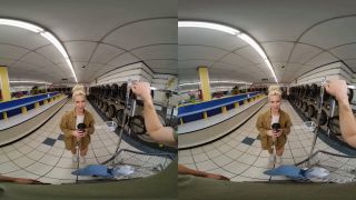 VR BANGERS Petite Teen Kiara Cole Gets Caught Naked In Public Laundry V