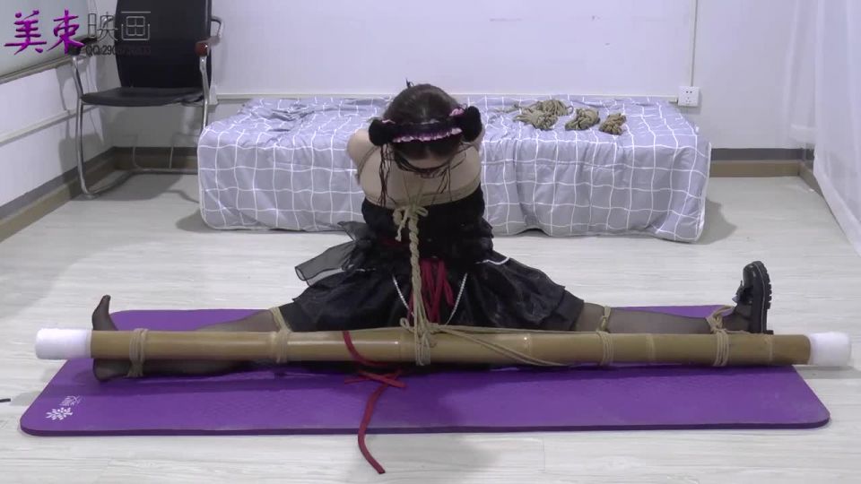free porn clip 44 asian korean sex china rope bondage shibari leotard blindfold suspension, blindfold on femdom porn