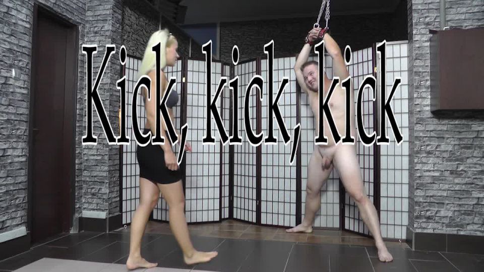 free online video 7 bikini fetish Cruel-Ballbustings - Kick Kick Kick, leather on femdom porn