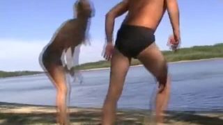 sian roksana and friend bikini ballbusting at beach 2