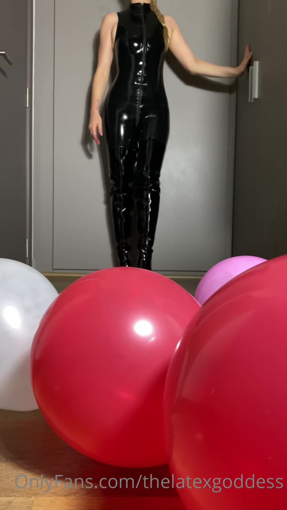 The Latex Goddess () Thelatexgoddess - who wants more how should i pop them next latex catsuit pleader pvc boots and a r 26-11-2021
