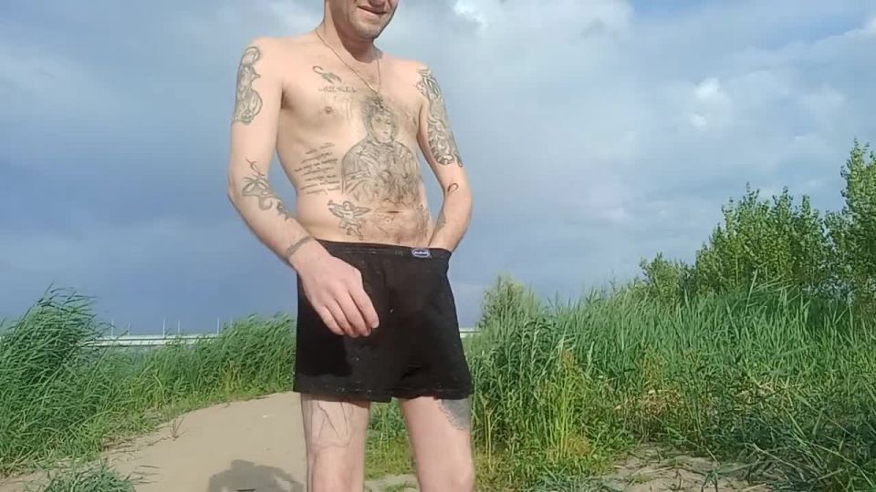 Fucked in the mouth on a public beach Public