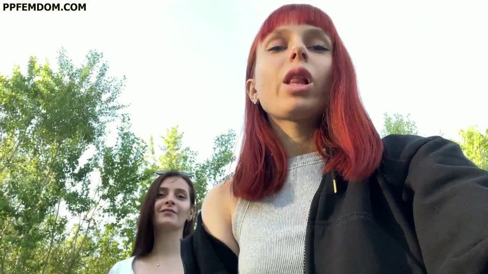 free porn video 20 femdom wife PPFemdom – Two Mistresses Brought You to the Forest to POV Spit and Humiliate You and Then Leave You There, ppfemdom on pov