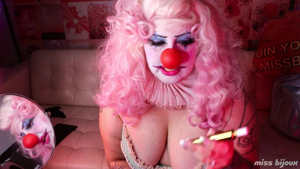 online porn clip 46 Mistress Bijoux - Clown Coughs - smoking - fetish porn homemade femdom