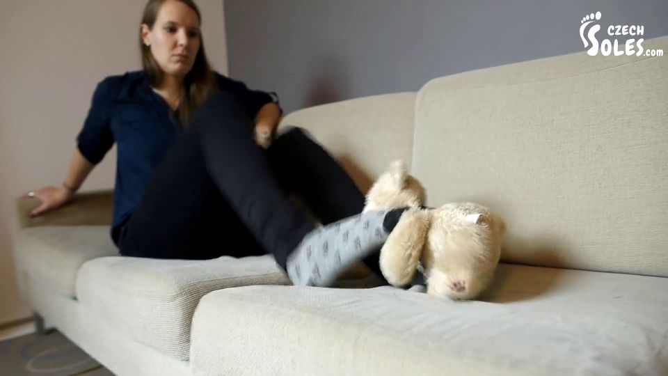 Foot Smothering And Trampling Teddy Bear (Czech Soles, Foot Domination