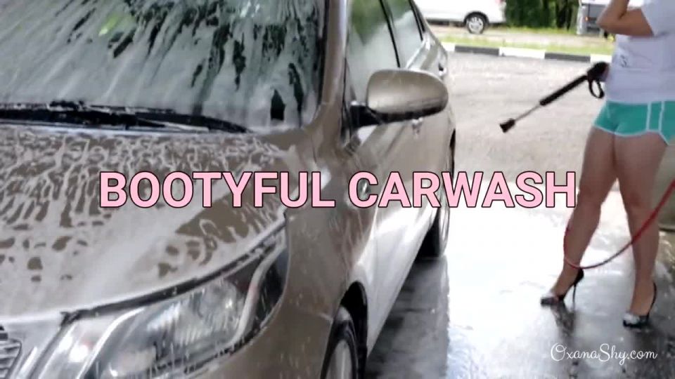 big ass milf home Oxana Shy - Public Nude at Carwash 2 , exhibitionism on big ass