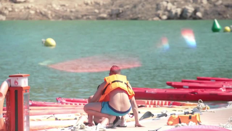 Lady Dee Fucks Her Kayaking Guide On A Blanket By The  Lake