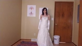 porn clip 10 Nina Crowne – Wedding Dress Strip Tease | jerkoff instructions | femdom porn crying fetish