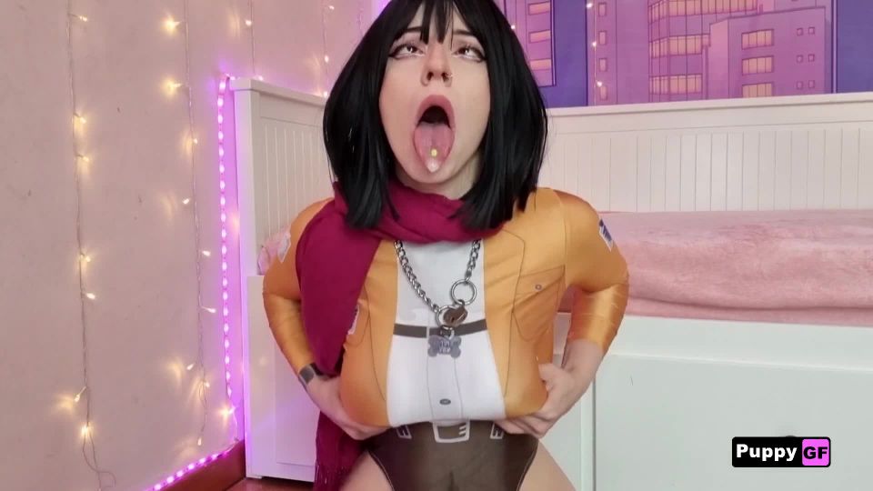 free adult clip 2 miss tiffany femdom cosplay | PuppyGirlfriend - Submissive ahegao busty Mikasa intense JOI - FullHD 1080p | cosplay