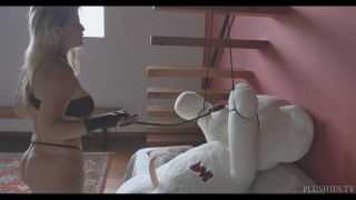 Plush Toy Domination with a Sexy MILF and Teddy Bear Miguel Spanking Dildo
