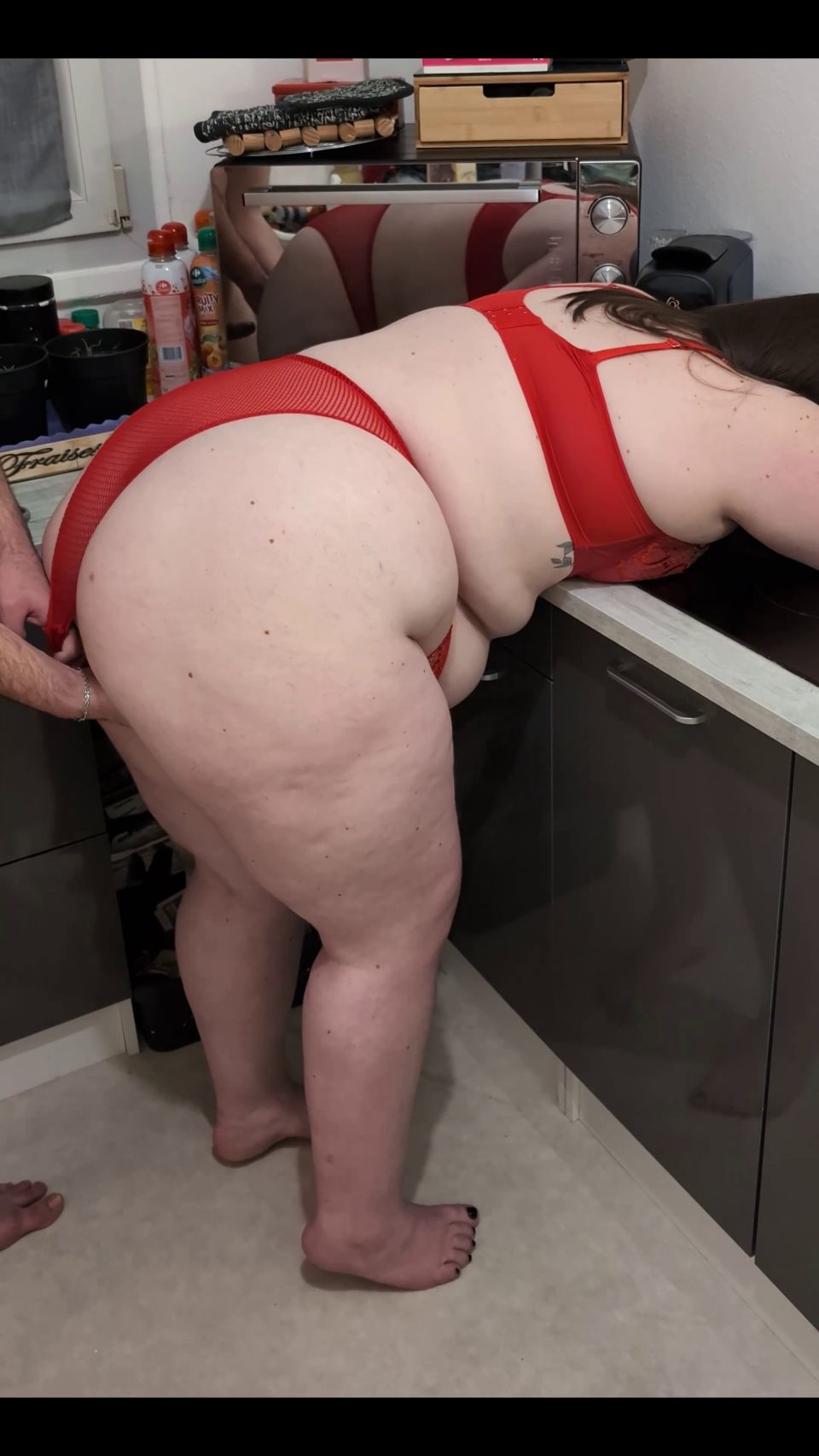 Big Ass Sexy Red Lingerie Anal