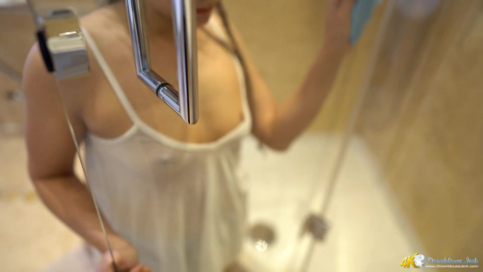 adult xxx clip 49 femdom deepthroat DownBlouse Jerk – louise t wet nips, fetish on fetish porn