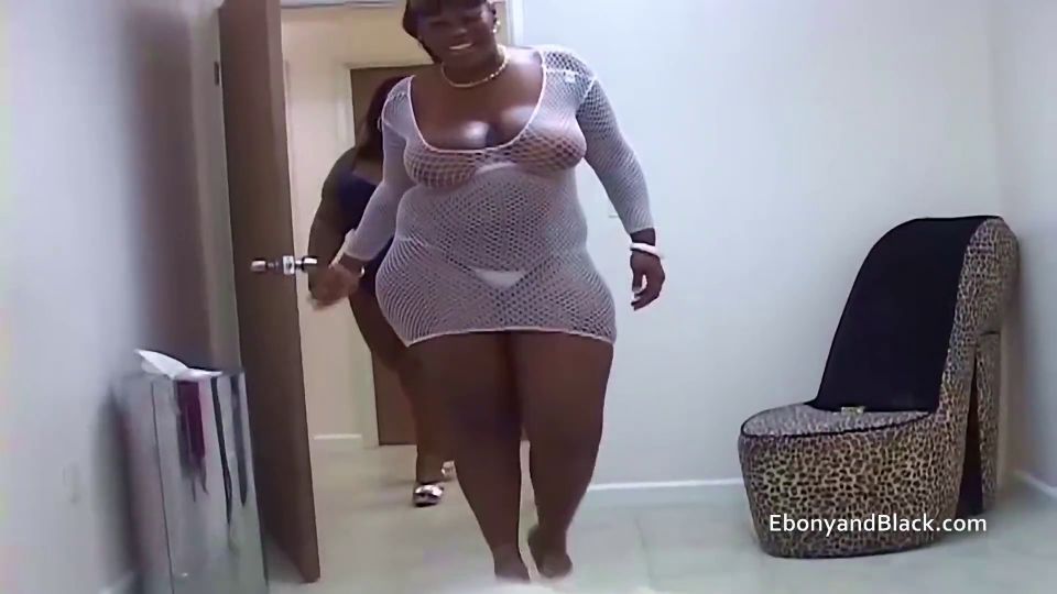 Heavyweight Black BBW'S Suck On White Cock