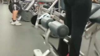Muscular ass spotted in the  gym