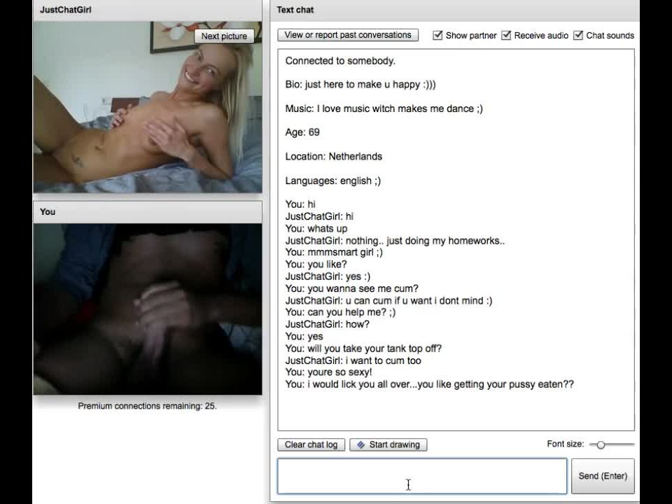 Nasty blonde takes break from hwork on chatroulette  720p *