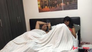 My stepsister gets horny and masturbates in front of me.