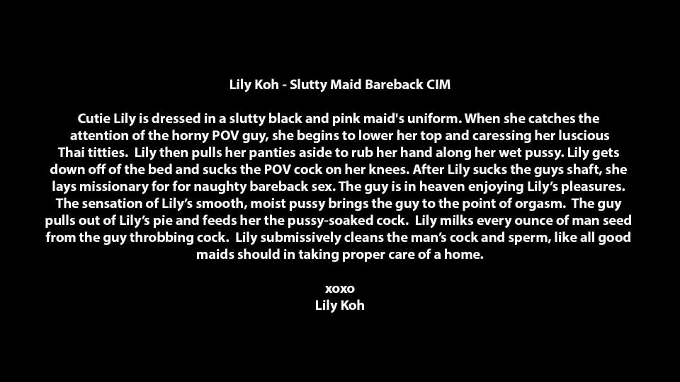 video 29 Thaiswinger - Slutty Maid Bareback CIM Cock Cleaning new 2022 | fetish | fetish porn valentina nappi femdom