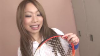 A tennis lesson for a cute Japanese babe GroupSex!