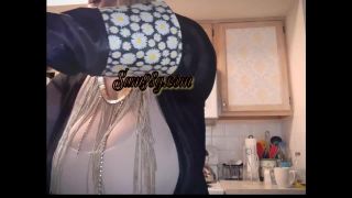 Sexy cougar samantha 38g doing dishes in sexy lingerie BBW!