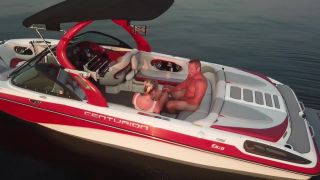 Drone footage on boat