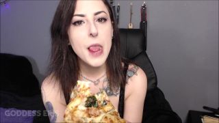 cruel femdom Eating Pizza and Burping – Goddess Eris, eris temple on femdom porn