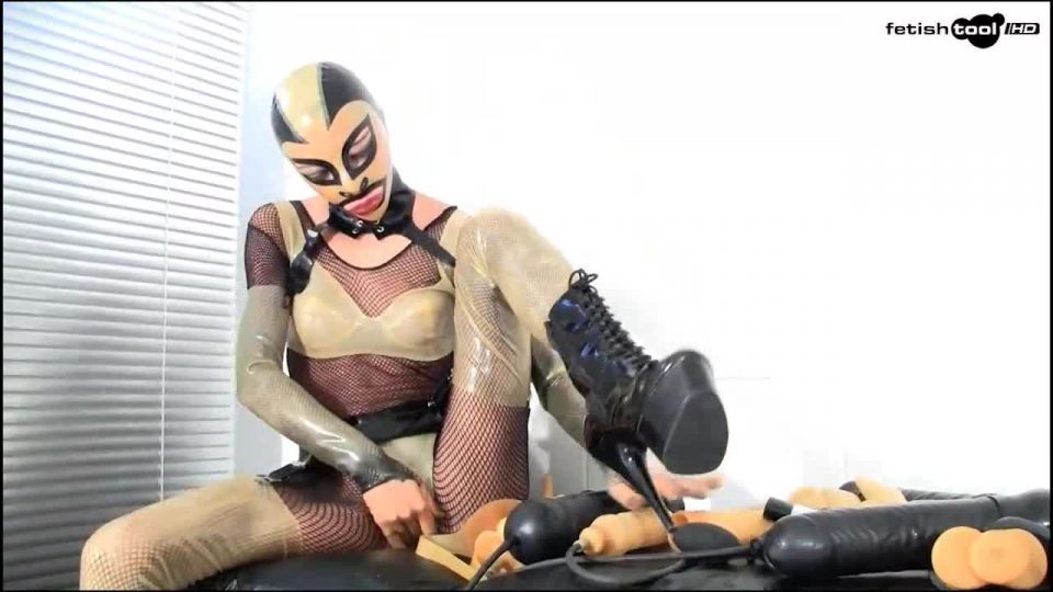 femdom strapon pegging fetish porn | The Unicorn | latex