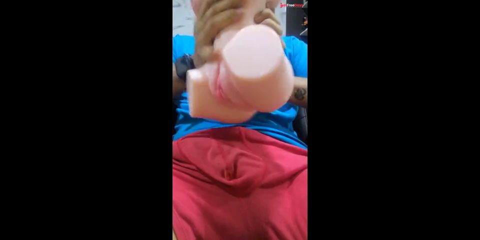 Play with small rubber vagina