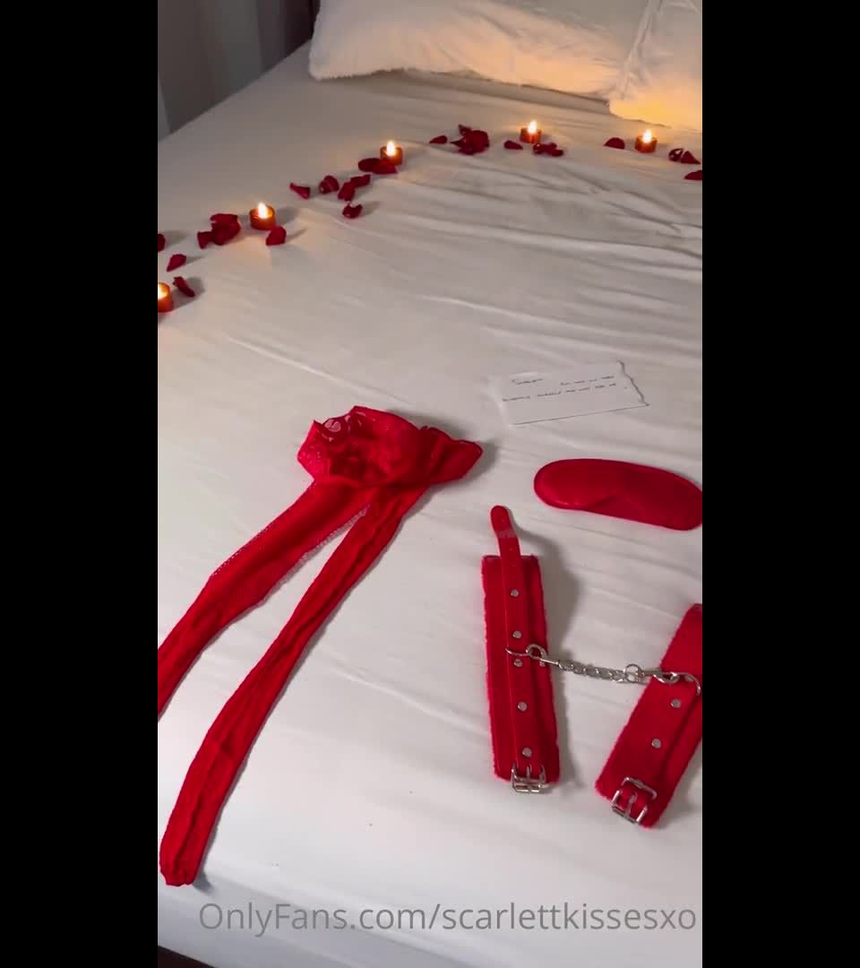 ScarlettKissesXO Valentines Day Blindfold Sextape Video Leaked