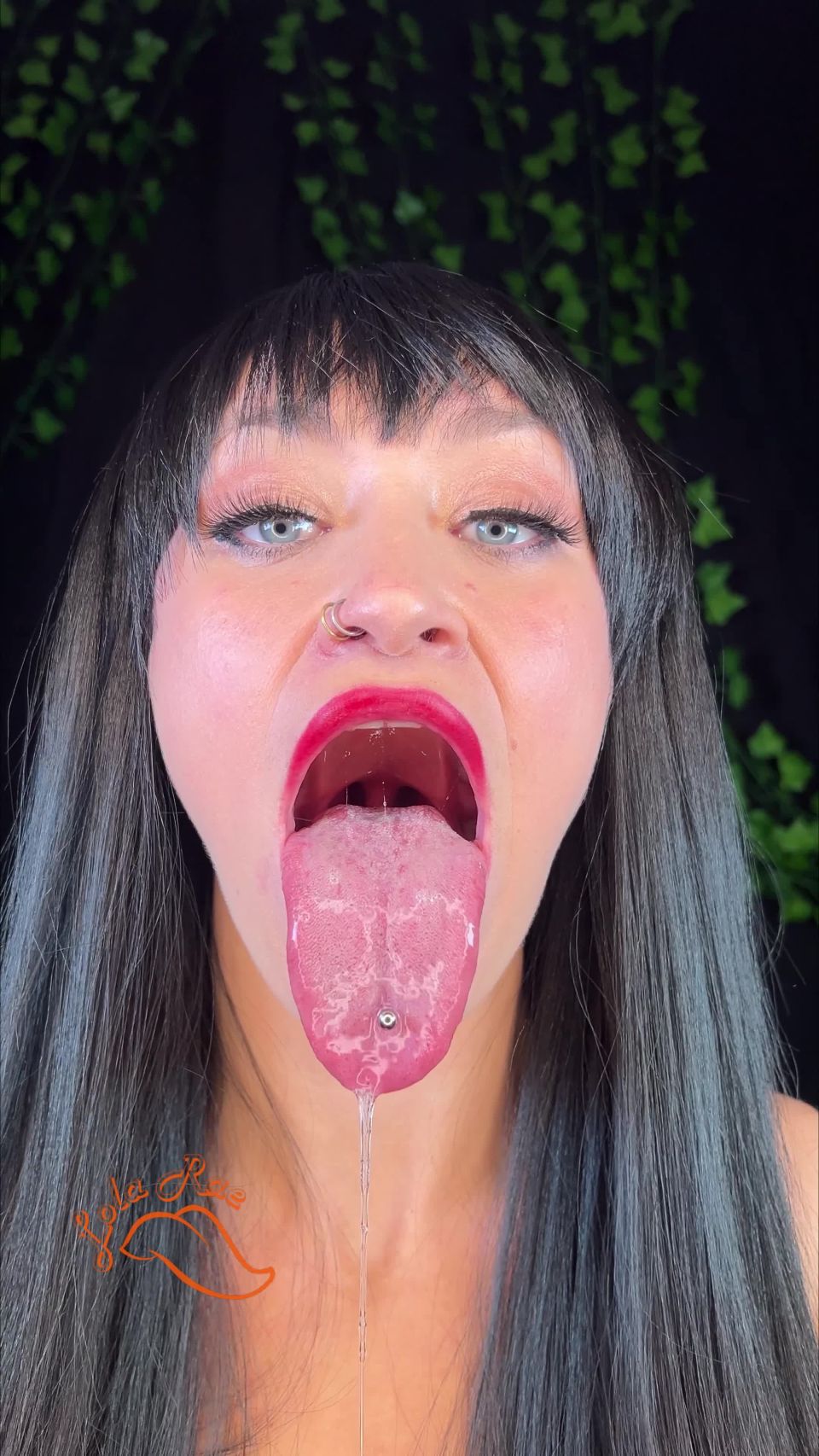 online video 4 LolaRae29 - Huge tongue drool spit show off and moaning - UltraHD 3838p, panty fetish porn on fetish porn 