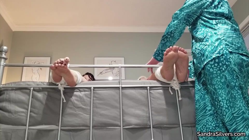 porn clip 4 [BONDAGO.ORG] 2 MILFs Bound on the Bed for Satin Pyjama Party Foot Tickle Torment Session by their Lesbian Housemate! Free Bondage Porn Videos on lesbian girls holly bdsm