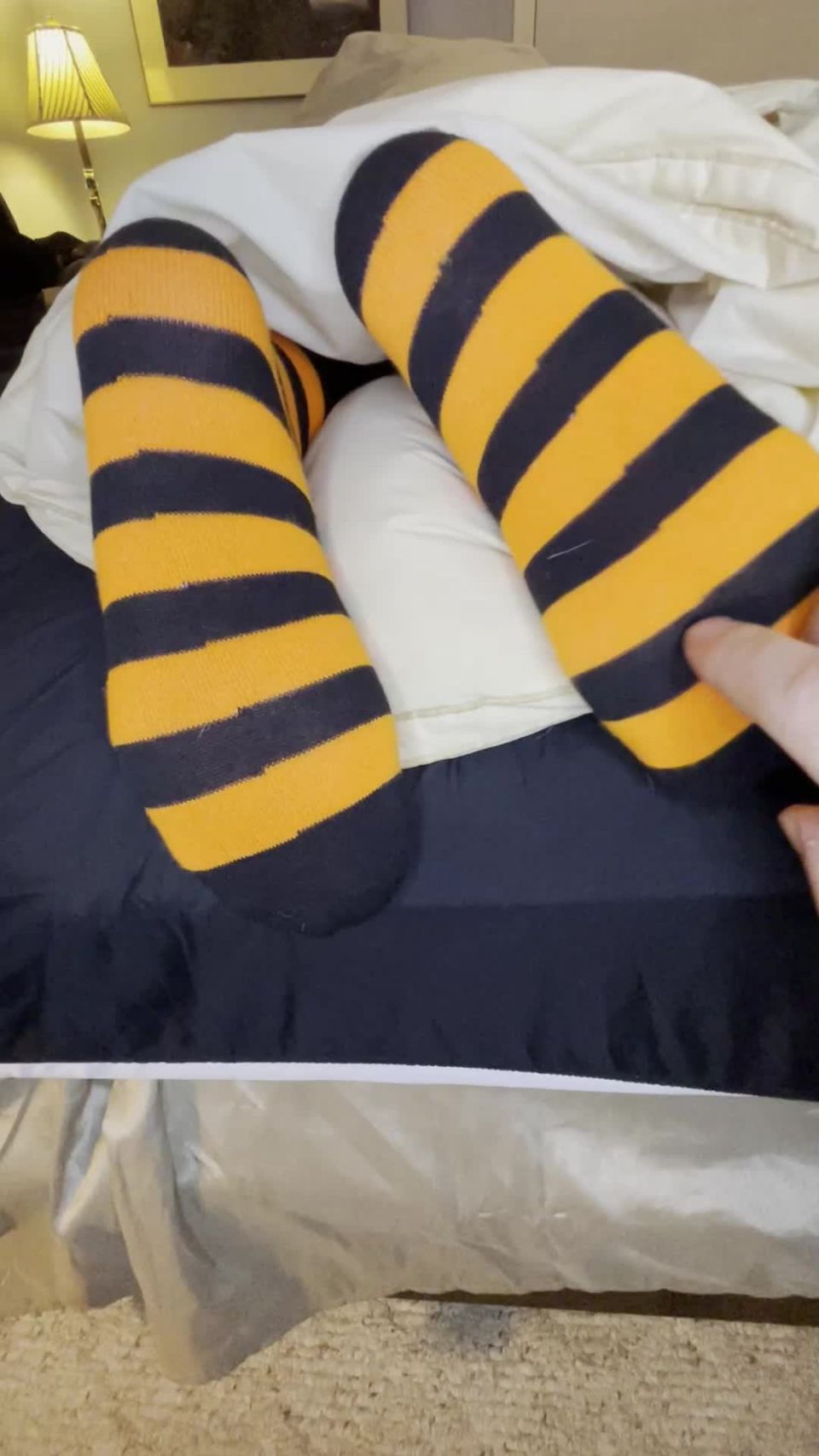 online clip 37 hot black sexy sex fetish porn | Tickling Videos | download – black and orange stripe tickle with sock removal