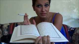 free porn video 49 Goddess Bs Slave Training 101 - Destroying Your Quran before your Paki Eyes!, smoking fetish clips on fetish porn 