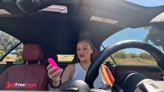 Using My Remote Controlled Vibrator in The Starbucks Drive Thru And Cumming