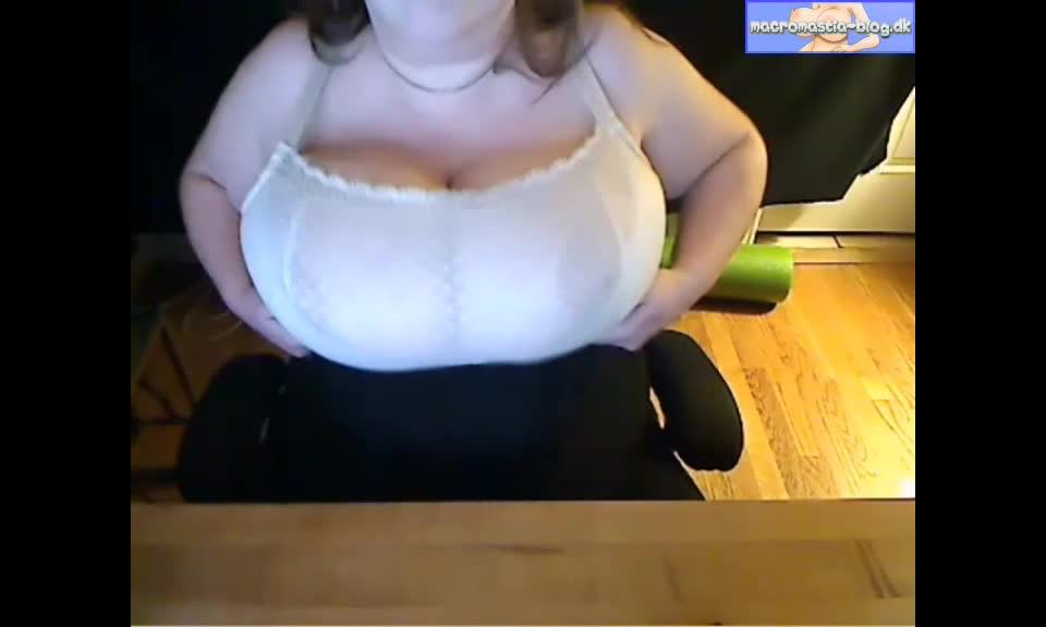 Woo W! Enormous Boobs resting on the table part 3. - Big tits