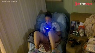 Step mom smoking cigarette and playing video games in her bra and panties Part 2