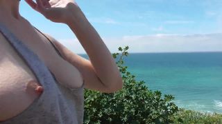 Shy Goth Exhibitionist Windy Beach And Residential Walk Loose Tank To ...
