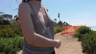 Shy Goth Exhibitionist Windy Beach And Residential Walk Loose Tank To ...