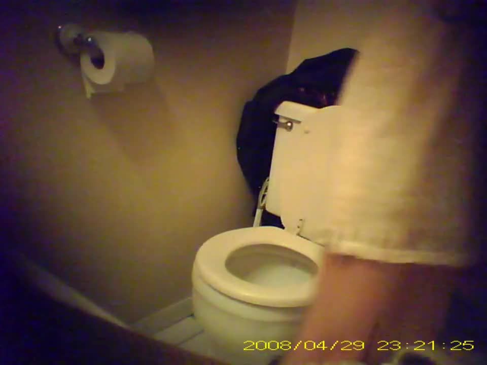 Blonde pigtailed teen in the toilet. hidden cam