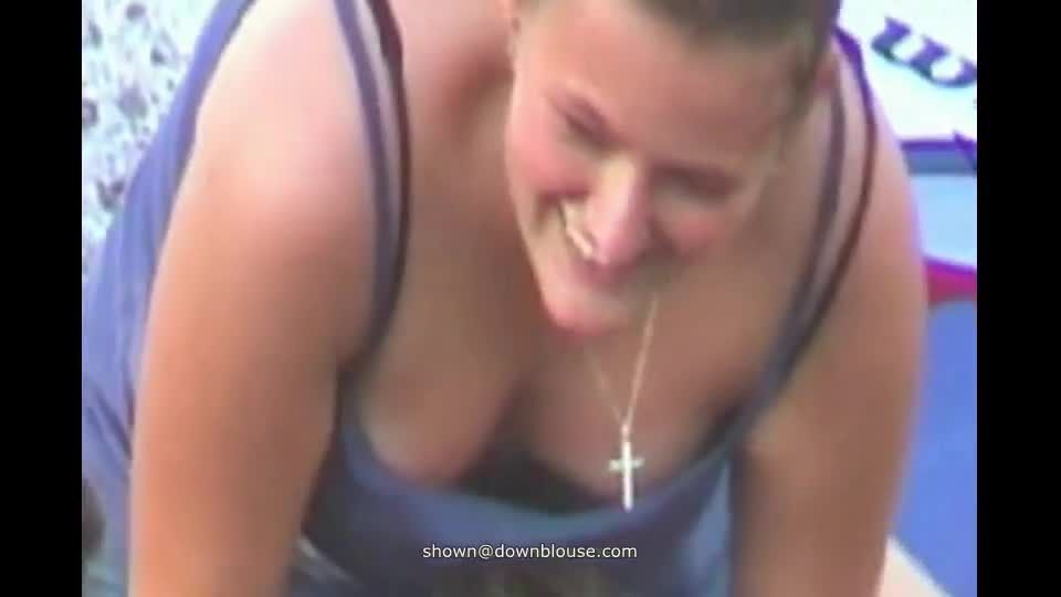 Great downblouse during a festival