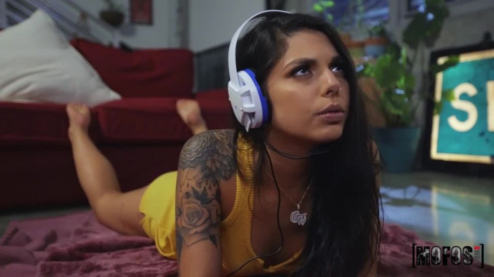 xxx video clip 13 sock fetish lesbian girls | Gina Valentina Adria Rae - Gamer Girls | trimmed pussy