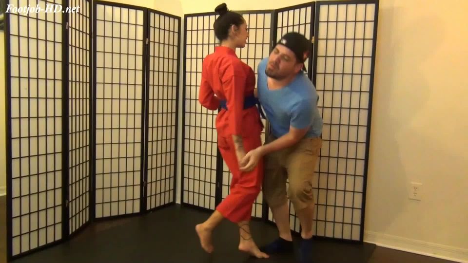 online video 10 Stefania Earns Her Red Belt – Karate Footjob – POV – Karate Domination – Stefania Mafra, converse fetish on fetish porn 