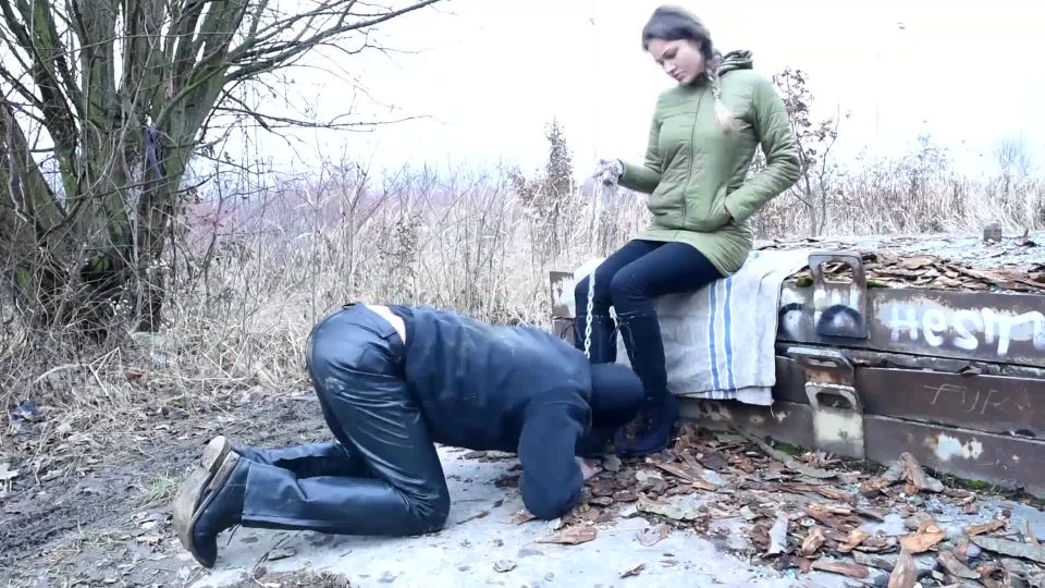 Czech SolesWalking The Doggy In The Cold - Boots Worship (Femdom, Footdom, Boots Licking, Foot Slave On Leash) - 1080p