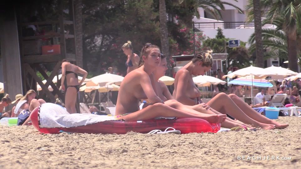 BeachJerk topless beach trio full hd (mp4)