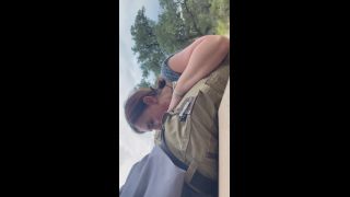 Couple On Nature Hike Outdoor Sex In Public Park