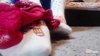 Socks foot  and playing with dirty panties(porn)