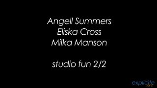 Three gorgeous French babes fuck a lucky guy in studio. Part 2 lesbian Milka Manson