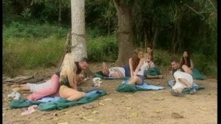 Sharka Blue and Her Friends Camp out for Some Dick Sucking and a DP