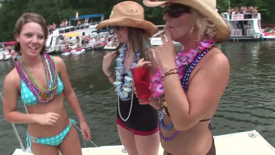 Teasing Turns Into Girl-On-Girl Sex Fest On The Party Boat GroupSex!