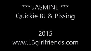 Jasmine - Quickie Toilet BJ - (Shemale porn)