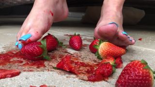 online xxx video 45 femdom feet slave femdom porn | Goddess Lena - Strawberry Crushing - FullHD 1080p | femdom pov